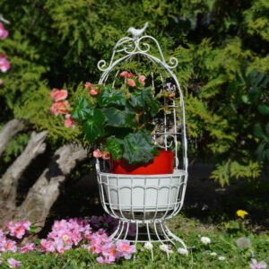 687754 STALAK ZA TEGLU DEKORATIVNI METALNI KAVEZ 24,5x9 CM - SORT BOJE