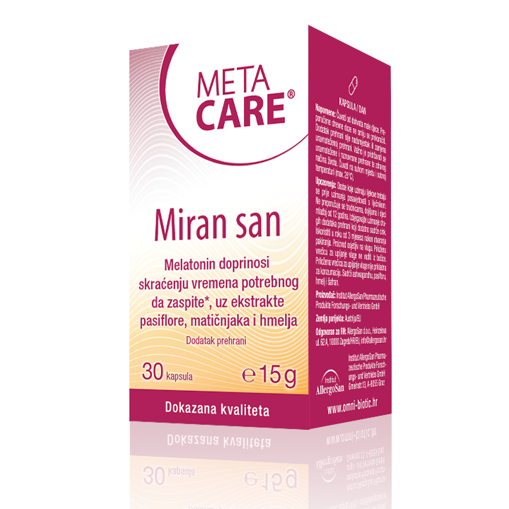 00298 AllergoSan META-CARE Miran san, 30 kapsula