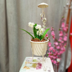 56887 STALAK ZA CVIJEĆE DEKORATIVNI METALNI S KIŠOBRANOM